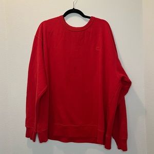 Champion Red Crew Neck Sweatshirt